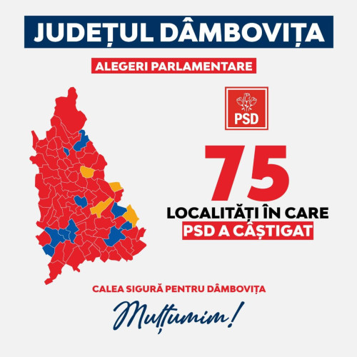 PSD câștigă alegerile parlamentare în Dâmbovița