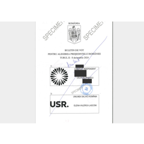 Biroul Electoral Central a stabilit machetele buletinelor de vot pentru al doilea tur al alegerilor prezidențiale din 2024