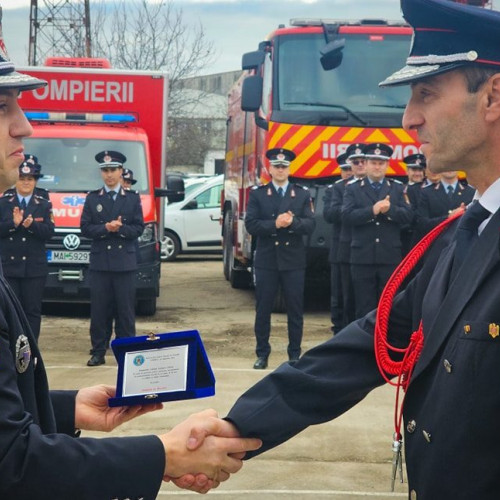 Adjunctul ISU Alba, Florin Zecheru, ieșire la pensie după 31 de ani de carieră