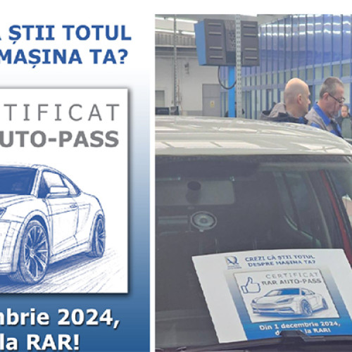 RAR lansează certificatul digital Auto-Pass, disponibil exclusiv online