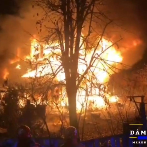 Incendiu devastator în Doicesti, pompierii intervin de urgență