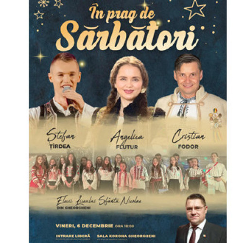 Spectacolul "În prag de sărbători" va avea loc la Gheorgheni