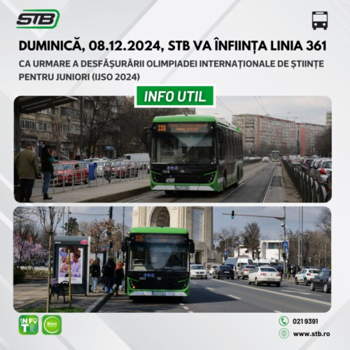 STB lansează o nouă linie de autobuze pentru Olimpiada Internațională de Științe pentru Juniori