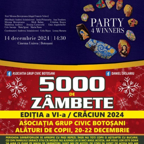 Tinerii actori din Botoșani participă la o reprezentație caritabilă cu "PARTY 4 WINNERS"