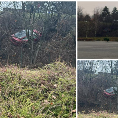 Accident neobișnuit pe breteaua de la Cora în Cluj-Napoca