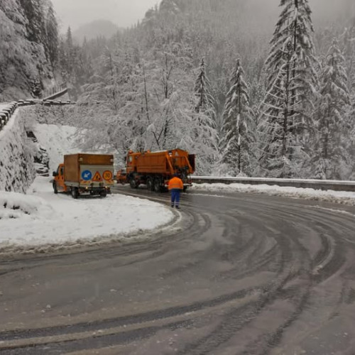 Ninsori abundente în Cheile Bicazului și măsuri de deszăpezire