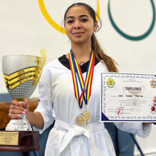 Teona Cazac, vicecampioană la Campionatul militar de taekwondo