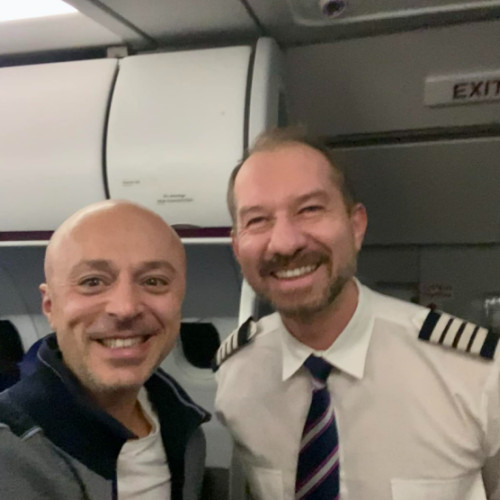 Andrei Roșu, revedere emoționantă cu Mihai Sturzu într-un avion