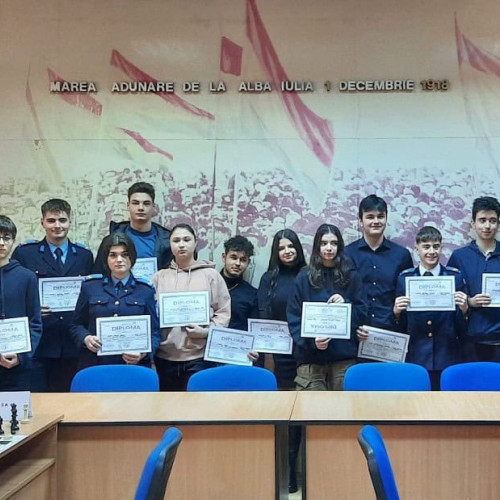 Rezultate remarcabile pentru echipa de șah a Colegiului Național Militar "Mihai Viteazul" Alba Iulia la Olimpiada Națională a Sportului Școlar