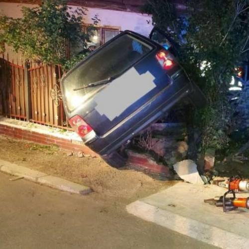 Incident șocant la Barcea: o mașină a devastat curtea unui gospodar
