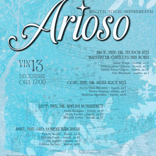 Concert de iarnă la Facultatea de Arte din Galați