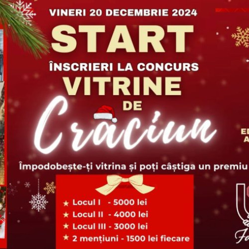 Concursul "Vitrine de Crăciun" atinge cea de-a VI-a ediție în Focșani