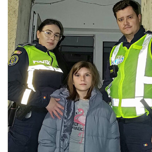 Geanina, fetița ratăcită, a fost găsită de polițiști în Hârșova