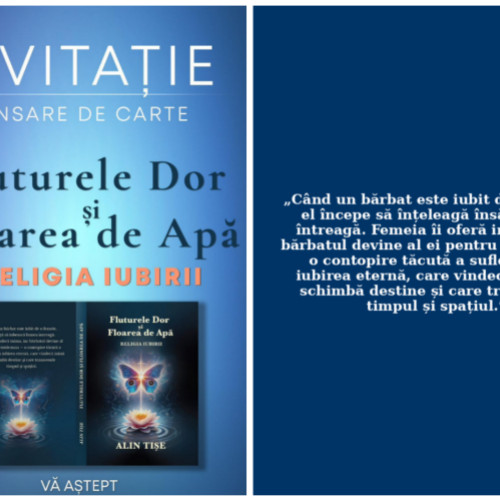 Lansare de carte: Alin Tise prezintă "Fluturele Dor și Floarea de Apă - Religia Iubirii"