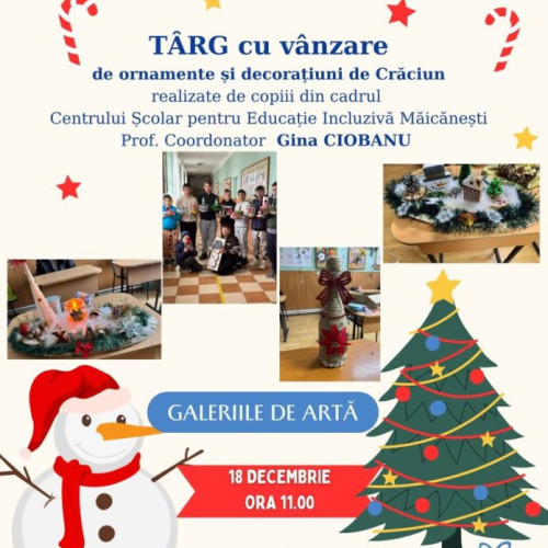 Târg de Crăciun organizat de Consiliul Județean Vrancea