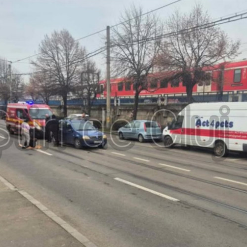 Accident rutier pe strada Caii Ferate din Cluj-Napoca