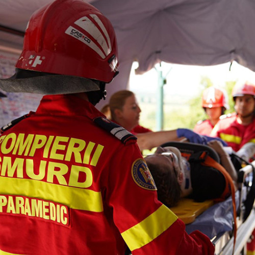 Accident pe DN 22: O mașină s-a răsturnat