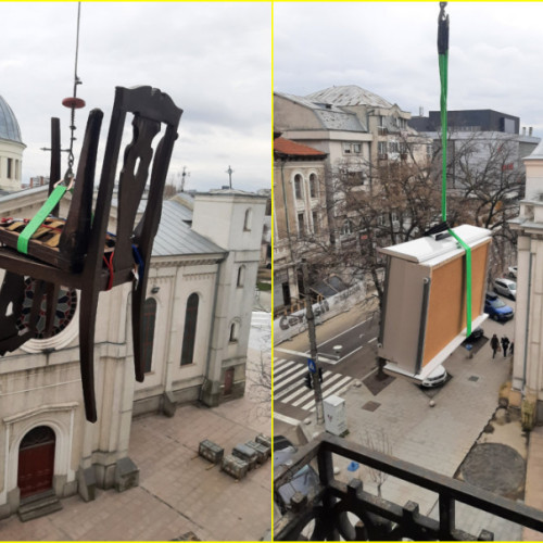 Scaune zburătoare surprinse în centrul orașului