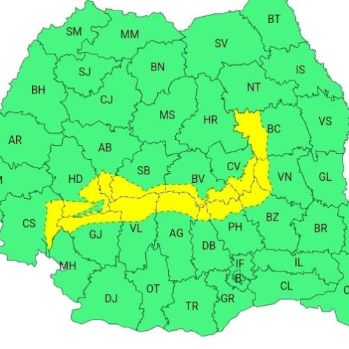 Avertizare meteorologică cod galben în județul Dâmbovița