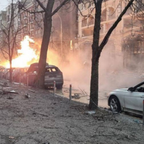 Explozii puternice la Kiev în urma unui atac rusesc