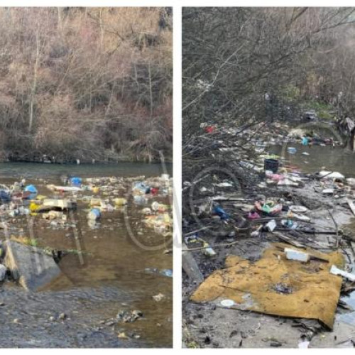 Deșeuri ilegale în Canalul Someșul Mic din Florești