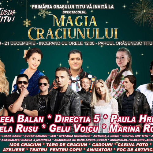 Festival de Crăciun în Titu, cu surprize pentru întreaga familie