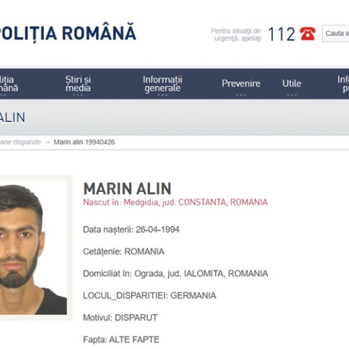 Tânărul din Medgidia căutat de poliție
