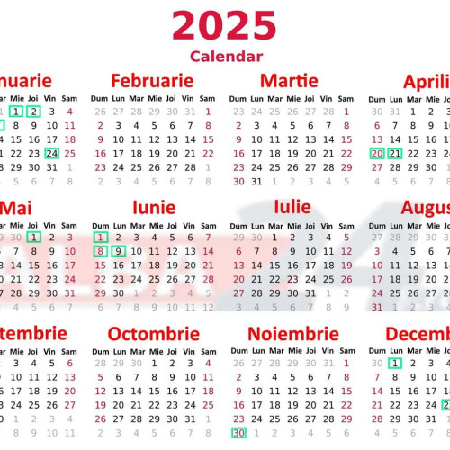 Anul 2025 aduce 17 zile de sărbătoare pentru români