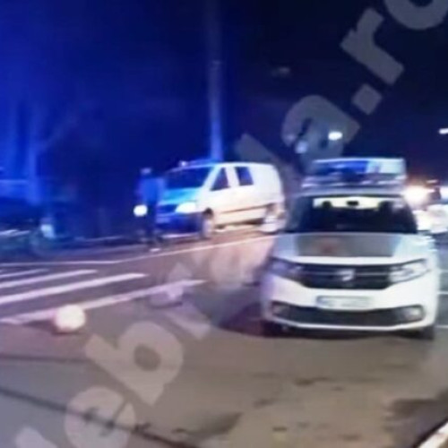 Accident bizar în Braila: o autospecială a poliției a fost lovită de un BMW