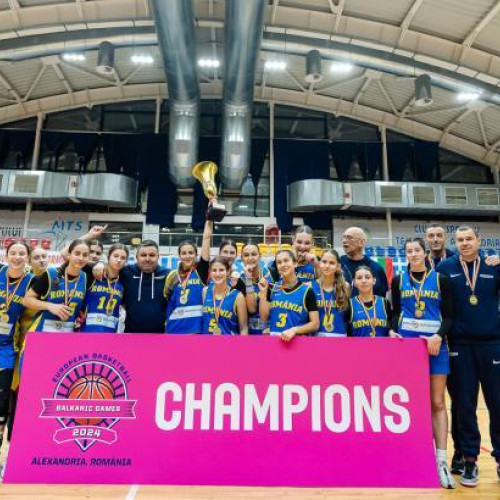 Naționala U16 de baschet feminin a României a câștigat Basketball Balkanic Games - Alexandria 2024