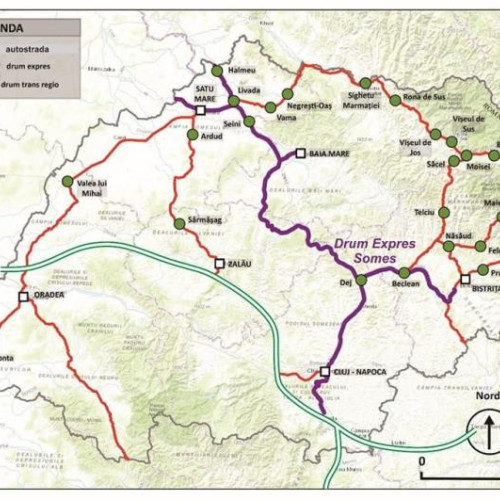 CNAIR a semnat contractul pentru studiul de fezabilitate al Drumului Expres Cluj - Dej