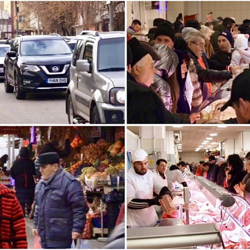 Nebunie în Ajun la Pitești: Trafic aglomerat și cozi mari la cumpărături