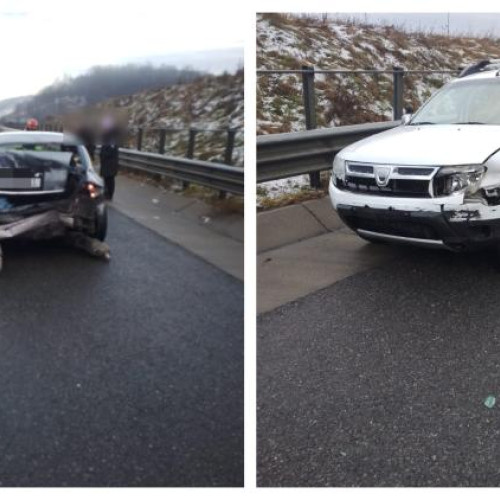 Accident rutier pe Autostrada A3: Două persoane transportate la spital