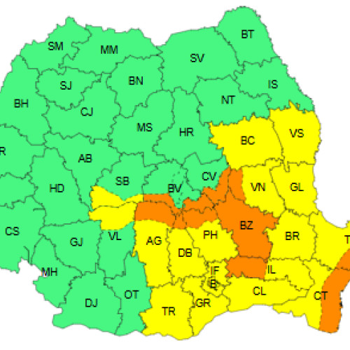 Avertizări meteorologice pentru perioada sărbătorilor