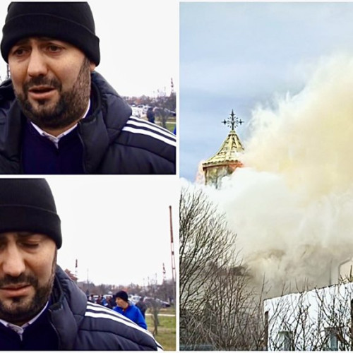 Preotul bisericii arse de Crăciun a riscat viața pentru a salva icoanele