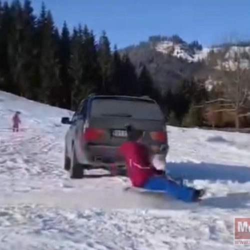 Un botosanean parcat pe o partie de schi