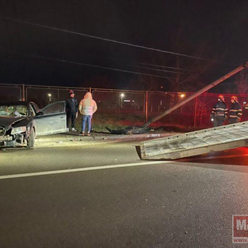 Accident grav al unui Audi la ieșirea din oraș