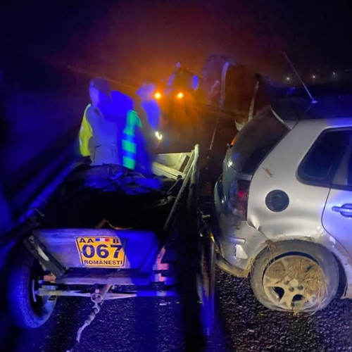 Accident rutier în Botoșani: Un șofer a fugit după ce a lovit o căruță