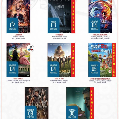 Proiecții cinematografice la Cinema Independenta în prima săptămână din 2025