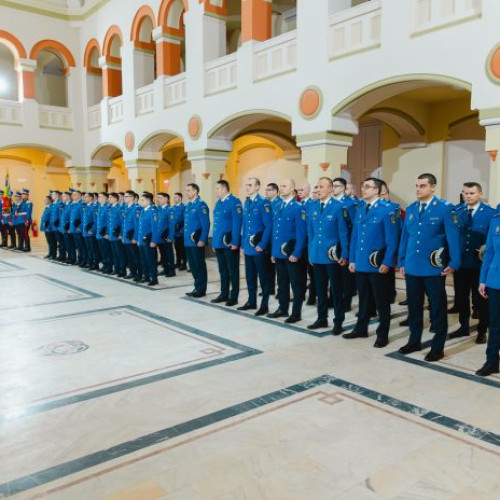 Ceremonia de depunere a jurământului a tinerilor jandarmi din Vrancea