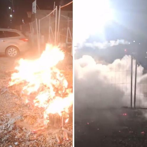 Incendiu provocat de copii la intrarea Parcului Poligon din Florești