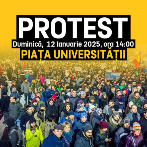AUR organizează un protest pe 12 ianuarie în Piața Universității