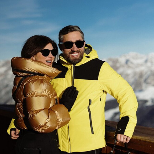 Monica Birladeanu și soțul său, o zi de ski plină de distracție