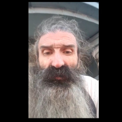 Stegarul dac protestează pe o macară în București