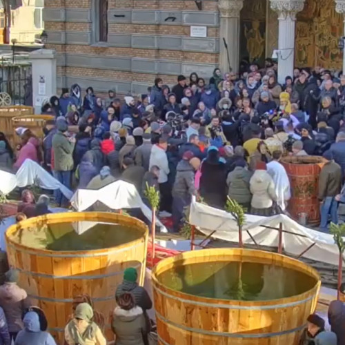 Slujba de Sfintire a Apei, celebrată de Bobotează