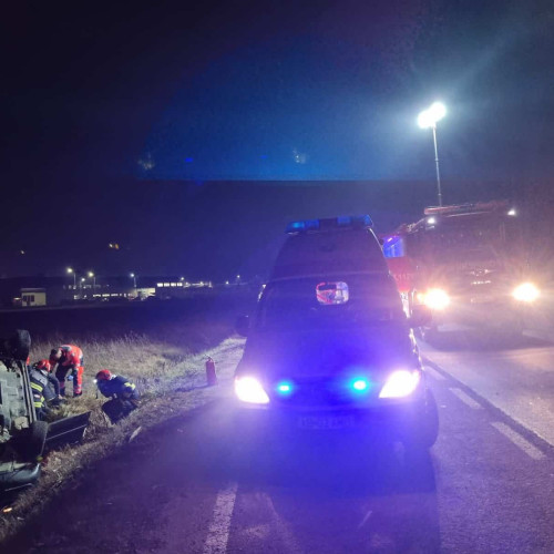 Accident rutier pe DN 7, la ieșirea din municipiul Sebeș