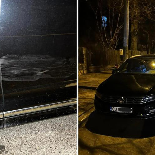 Șofer clujean găsit cu mașina zgâriată în parcarea de lângă Grădina Botanică