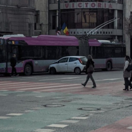 Accident rutier ușor pe Bulevardul 21 Decembrie 1989 din Cluj-Napoca