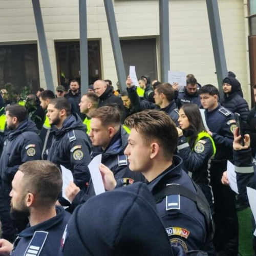Protest al polițiștilor în Neamț împotriva măsurilor guvernamentale