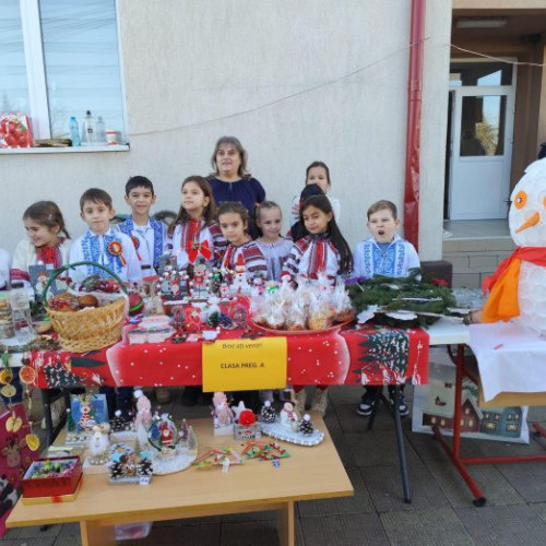 Zi de sărbătoare la Târgul de Crăciun al Școlii Gimnaziale Nr. 1 din Grădiștea